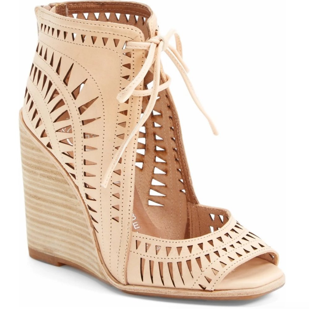 Jeffery Campbell Wedge Peep Toe Rodillo-Hi Sandal